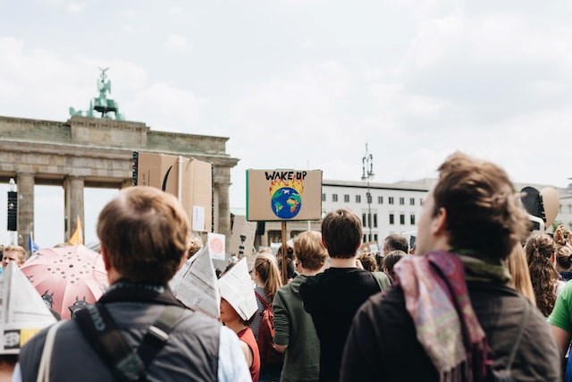 People demonstrating