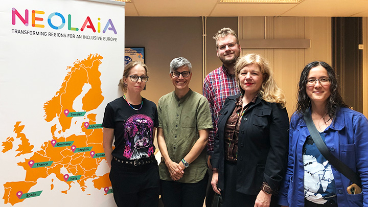 Från vänster: Annika Norell, Matilda Wurm, Jacob Preene,Ann-Charlott Callerstig och Malin Ah-King.