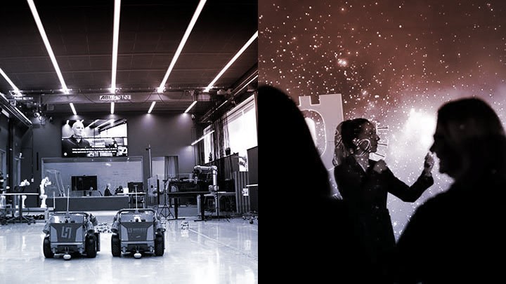 Bilden visar Robotlab och Visual Lab.