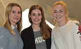 Studenterna Josefhine Björn, Teresia Ljung och Alva Hall