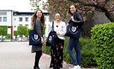 Sophie Falke, Rita Gebert and Maëva Letessier på Campus Örebro.