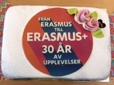 Tårta med texten Erasmus 30 år.