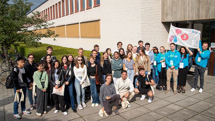 En grupp internationella studenter. 