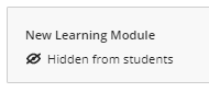 Screendump, New learning module
