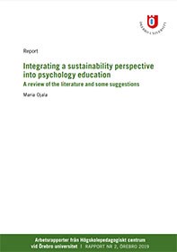 Omslag till rapporten Integrating a sustainability perspective into psychology education. A review of the literature and some suggestions