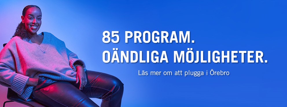 En student vid Örebro universitet