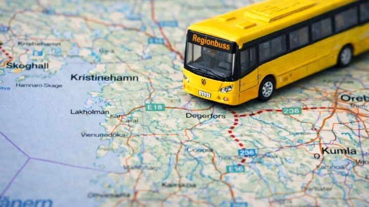 Buss på karta