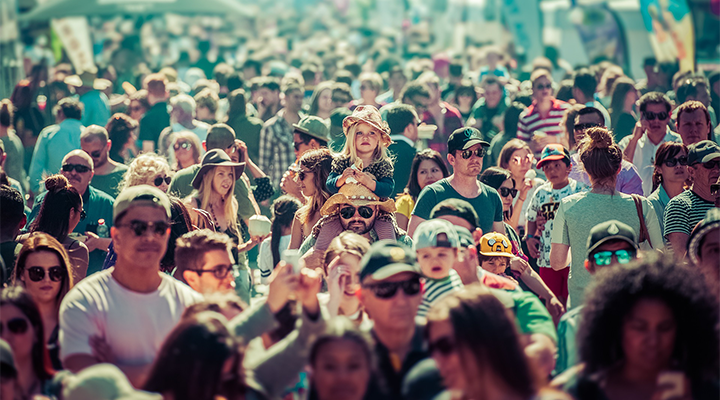 A photo of a crowd.