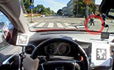 Eye-tracking system in traffic.