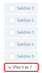 Visar hur du klickar fram alla sektioner och eller frågor