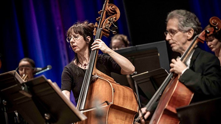 Josée Deschênes och Mats Levin på scenen.