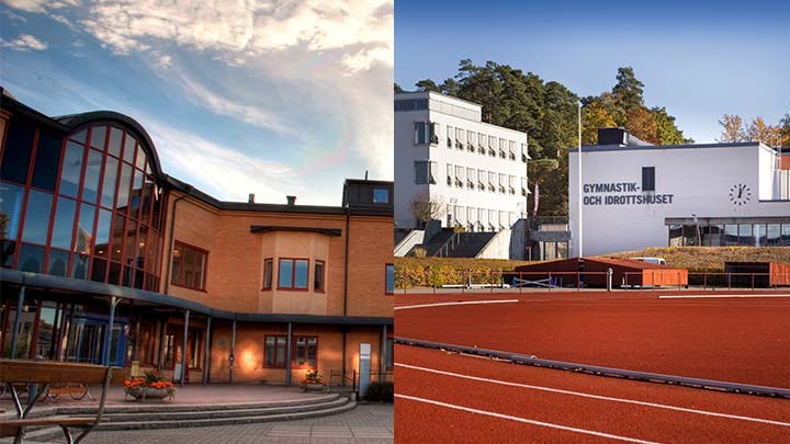 Prisma house and the Gymnastics house at Campus Örebro