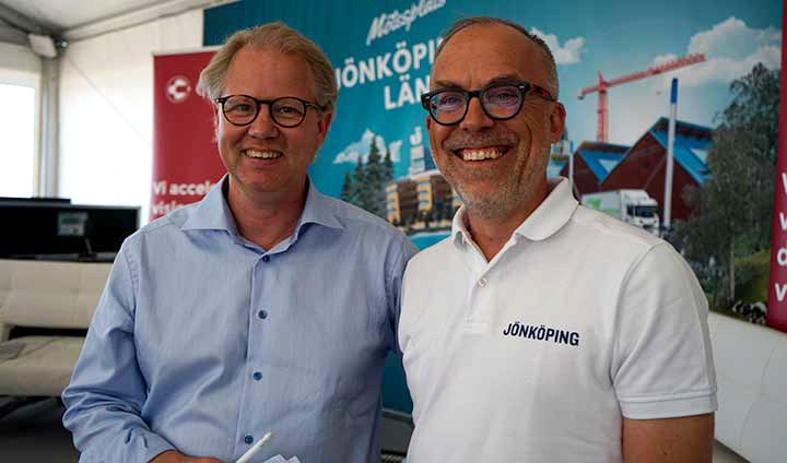 Tommy Borglund och Sven Rydell, näringslivschef i Jönköpings kommun.