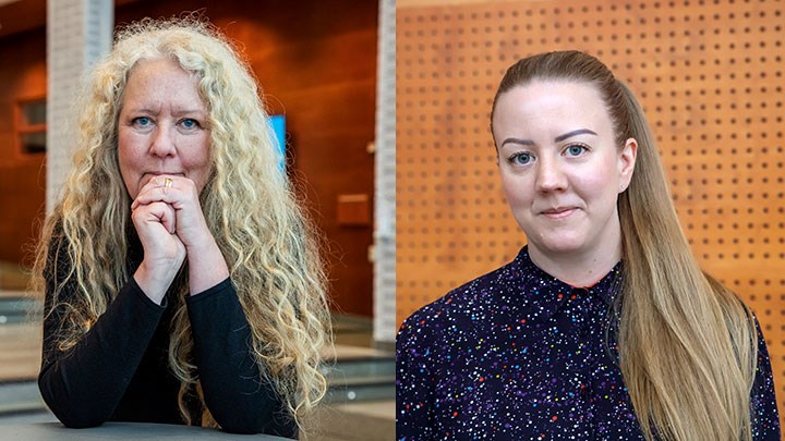 Professor Eva Georgii-Hemming och lektor Nadia Moberg.