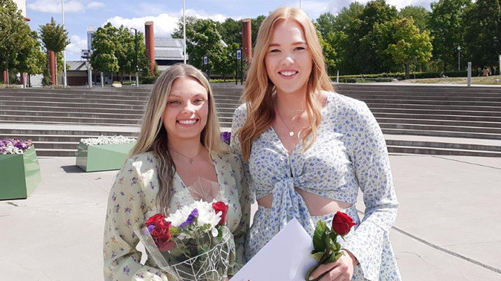 Ida Björklund och Emilia Malm från programmet Offentlig förvaltning och ledning.