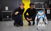 Tim and Ravi and the NAO robot.