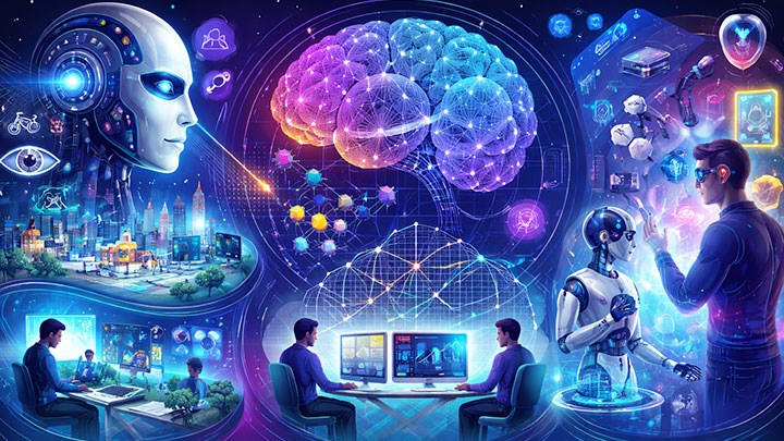 Illustration of research lines at the Machine Perception and Interaction Lab