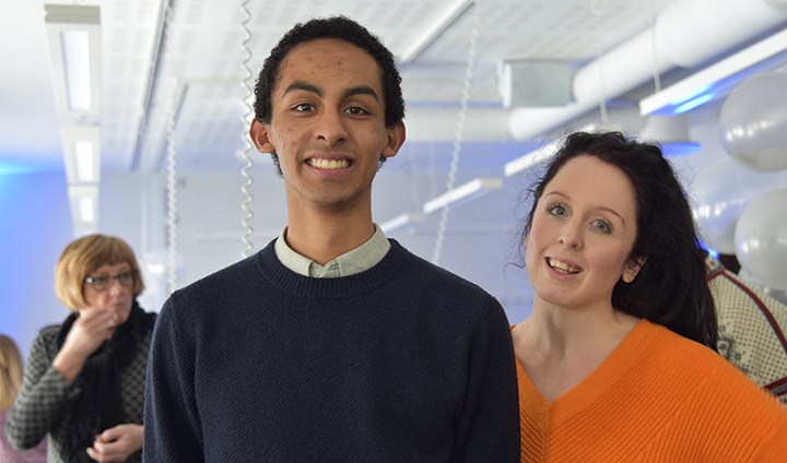 Studentkårens ordförande Alexander Duarte Tsegai och vice ordförande Lizette Johansson