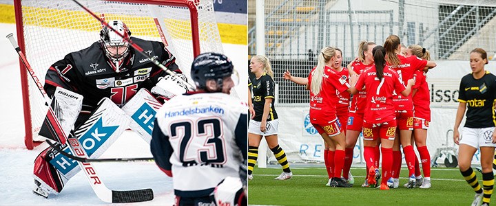 Bilder från matcher med Örebro hockey och KIF Örebro fotboll