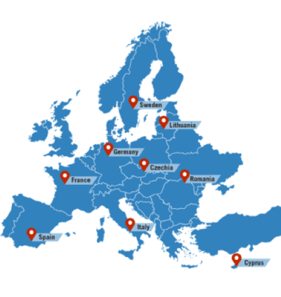 Map of NEOLAiA Universities.