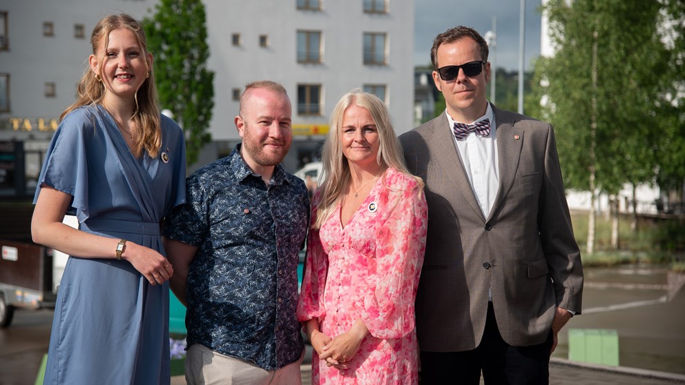 Selina Sjöberg, Linus Nilsson, Lina-Marie Åkergren och Jonatan Åberg.