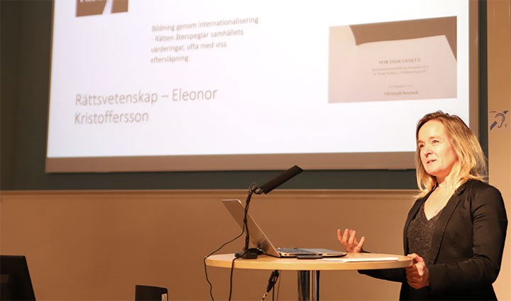 Eleonor Kristoffersson håller föredrag