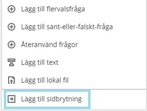 Skärmbild- lägg till sidbrytning