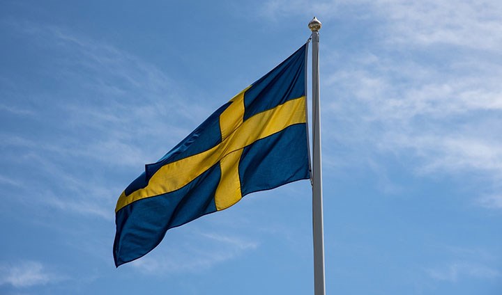 A Swedish flag.