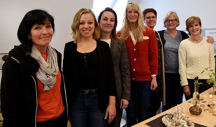 Örebroforskaren Karin Alnervik tillsammans med förskolerektorer i Askersunds kommun. 