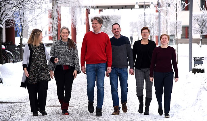 Laila Berglund, Miriam von Schantz, Veikko Pelto-Piri, Joakim Norberg, Åsa Källström och Josefine Karlsson