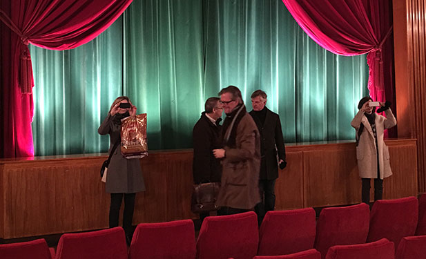 Five people in a movie theater