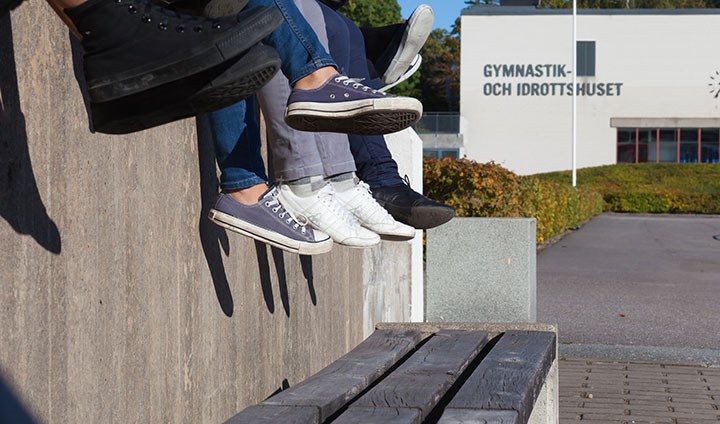 Studenter utomhus
