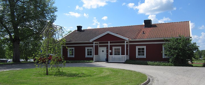 A red house.