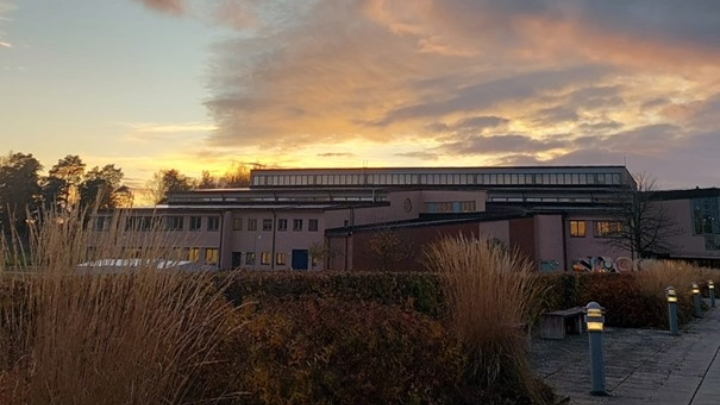 Sunset over University Library
