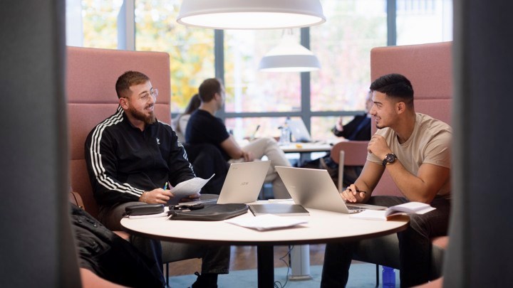 Students studying