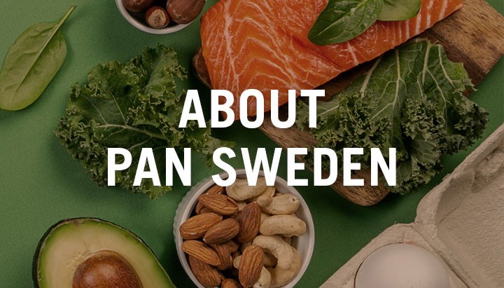 Some food and the text About PAN Sweden.