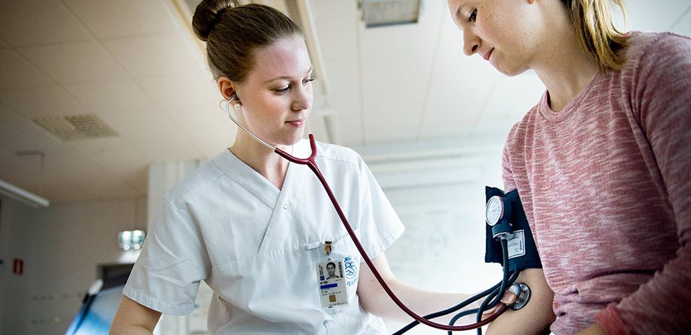 nurse with a stethoscope