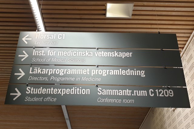 Campus USÖ information sign