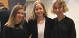 Jenny Carlson och Malin Kjellstedt åk 2 sommelier, Anna Grimstad åk 1