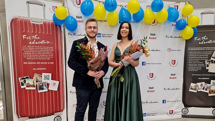 Erik Karlsson och Vanessa Cajes talade under ceremonin.