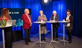  Lars Haikola, Ann Öhman Sandberg , Sven-Erik Hansén och Kirsti Klette  i ett panelsamtal
