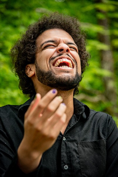 Henrique Paulino da Silva laughing.