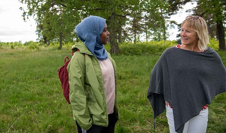 Fatima Bahhou och Anna Larsson