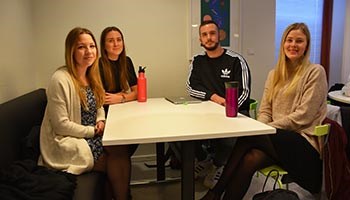 Veronica Lindgren, Amanda Norman, Isak Eliasson och Anna Lundström