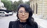 Louise Johannesson på plats på sin arbetsplats, OECD i Paris