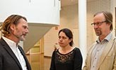 Johan Öhman, Katrien Van Poeck, Leif Östman i Forumhuset