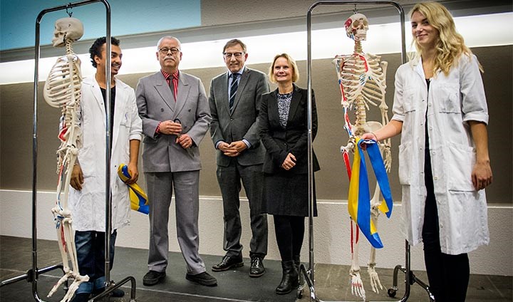 Jens Schollin inaugurating Campus USÖ together with, among others, Marie-Louise Forsberg-Fransson.