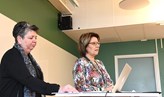 veronie lejonord och Catharinga Scharmer-Lindvall från Stocksäterskolan i Hallsberg.