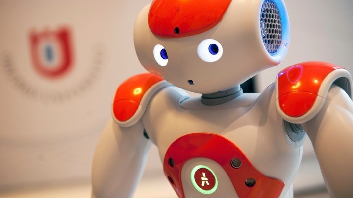 Närbild på en robot.