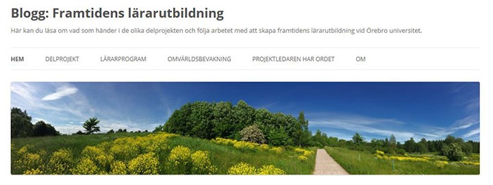 Bloggen startsida.